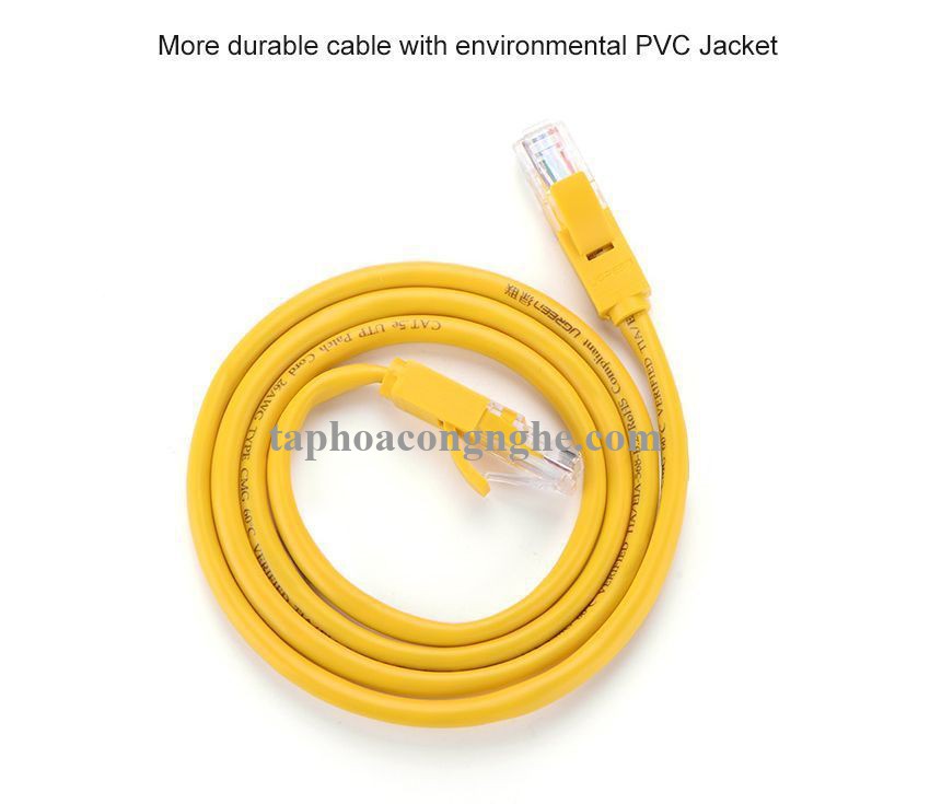 Ugreen 60815 15M màu Vàng Cáp mạng LAN CAT5E UTP NW103 30060815